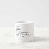 Poetry Daisy Flower Mug Espressotasse (Vorderseite)