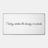 Poetry Evokes Desk Mat Schreibtischunterlage (Vorderseite)