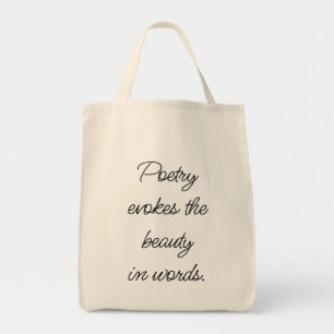 Poetry Evokes Grocero Tragetasche