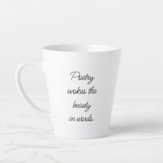 Poetry Evokes Latte-Tasse Milchtasse (Links)
