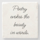 Poetry Evokes Marble Stone Untersetzer (Vorderseite)