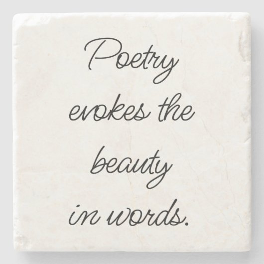 Poetry Evokes Marble Stone Untersetzer (Vorderseite)
