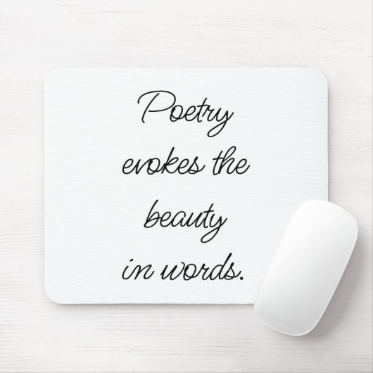 Poetry Evokes Mouse Pad Mousepad (Mit Mouse)