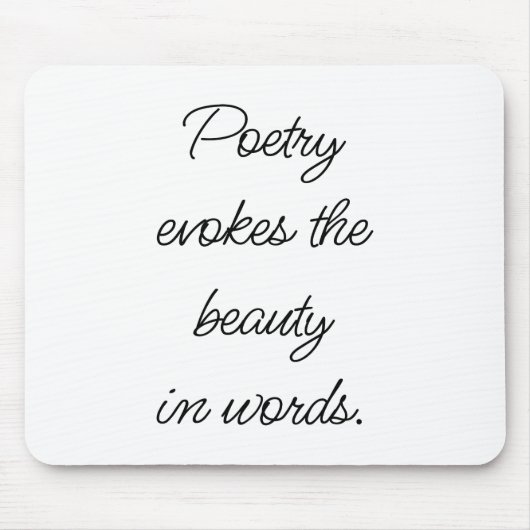 Poetry Evokes Mouse Pad Mousepad (Vorne)