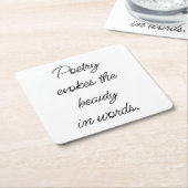 Poetry Evokes Paper Untersetzer (angewinkelt)