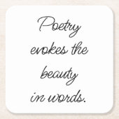 Poetry Evokes Paper Untersetzer (Vorderseite)