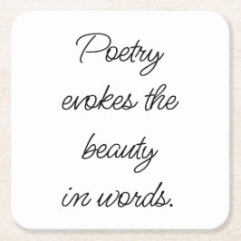 Poetry Evokes Paper Untersetzer