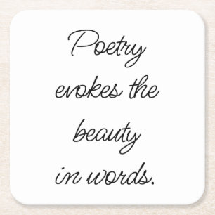 Poetry Evokes Paper Untersetzer