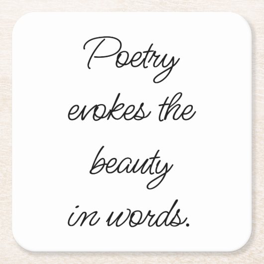 Poetry Evokes Paper Untersetzer (Vorderseite)