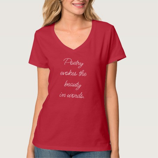 Poetry Evokes Women's Basic V-Neck T - Shirt (Vorderseite)