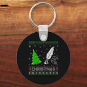 Poetry-Frauen-Weihnachtsbaum Lighting Ugly Weihnac Schlüsselanhänger (Vorderseite)
