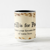 Poetry in Bloom Floral Literary Coffee Tasse (Zentrum)