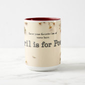 Poetry in Bloom Modern Botanical Poetry Tasse (Zentrum)