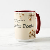 Poetry in Bloom Modern Botanical Poetry Tasse (VorderseiteRechts)