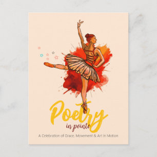 Poetry in Pointe Ballettaufführung Einladung Postkarte