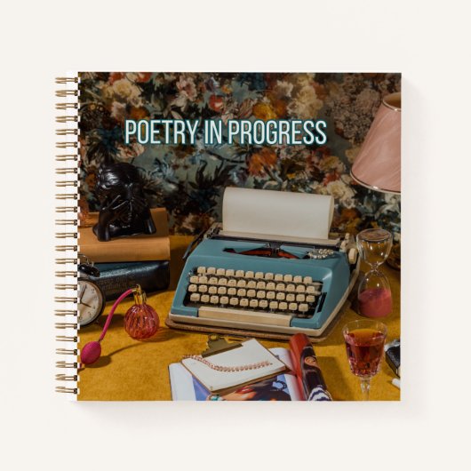 "Poetry in Progress" Hardcover-Notizbuch Notizblock (Vorderseite)