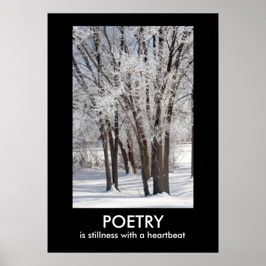 POETRY Inspirational Nature Foto Poster (Vorne)