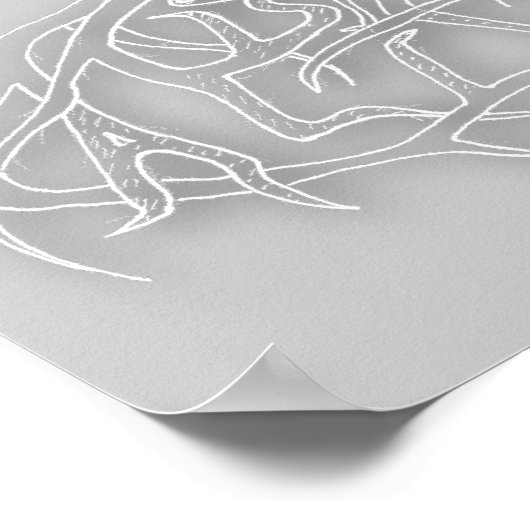 Poetry ist Alive B&W Poster (Ecke)