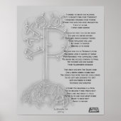 Poetry ist Alive B&W Poster (Vorne)