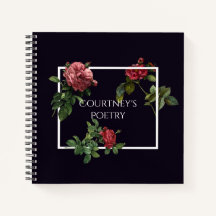 Poetry Journal Vintage Rose