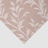 Poetry of Leaves Monochrome Blush Botanical Seidenpapier (Detail)