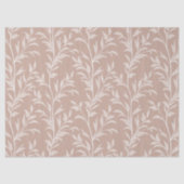 Poetry of Leaves Monochrome Blush Botanical Seidenpapier (Vorderseite)