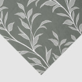 Poetry of Leaves Monochrome Forest Botanical Seidenpapier (Detail)