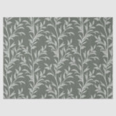 Poetry of Leaves Monochrome Forest Botanical Seidenpapier (Vorderseite)