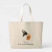 “Poetry Painted Softly”–Tote Bag by H.G. Alexandre Jumbo Stoffbeutel (Rückseite)