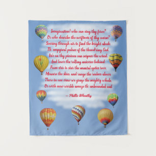 Poetry Phillis Wheatley Hot Air Balloons Wandteppich