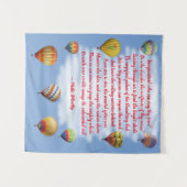 Poetry Phillis Wheatley Hot Air Balloons  Wandteppich (Vorderseite (Horizontal))