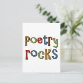Poetry Rocks Postkarte (Stehend Vorderseite)