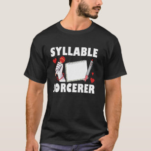Poetry Slam Silben Zauberer Slam Poesie T-Shirt