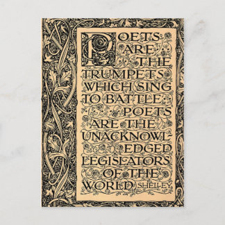 Poets Are - Shelley Postkarte