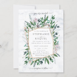 Poets Garden Wilde Blume Aquarell Blumenbouque Einladung