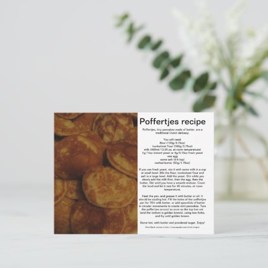 Poffertjes Postkarte (Stehend Vorderseite)