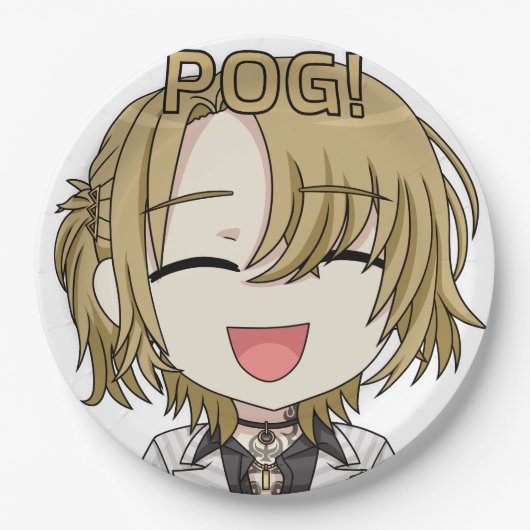 Pog! Chibi-Papierteller - Luca Kaneshiro Fanart Pappteller (Vorderseite)