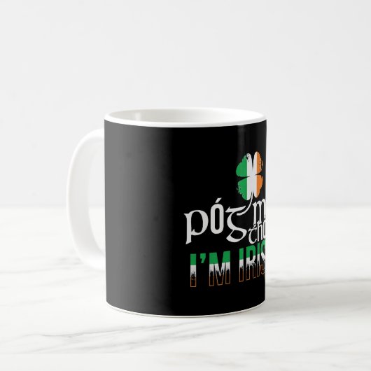 Pog Mo Thoin irische Flagge Kaffeetasse (Vorderseite Links)