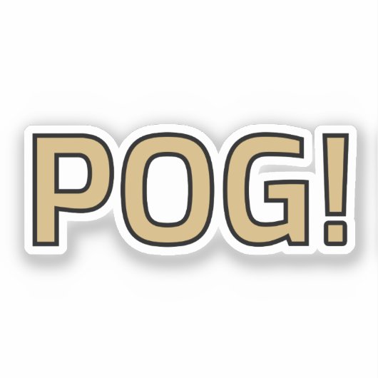 Pog! Text Sticker - Luca Kaneshiro Fan Art (Vorderseite)
