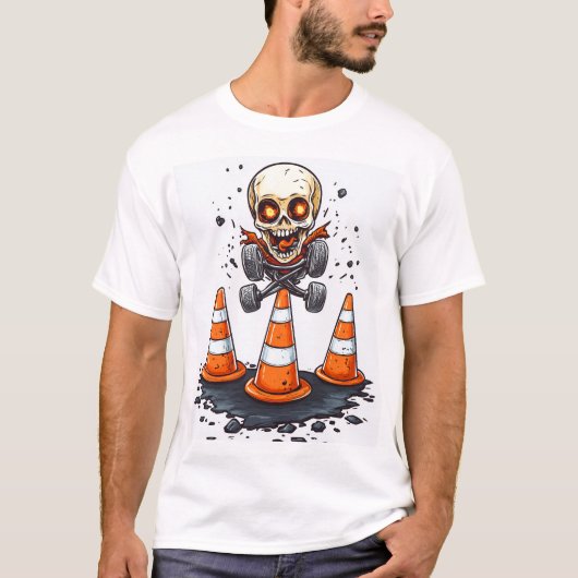 Pogo Bones � Crazy Skeleton on the Move T-Shirt (Vorderseite)