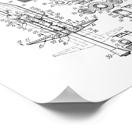 Pogo Stick Patent Poster (Ecke)
