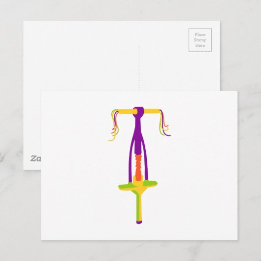 Pogo Stick Postkarte (Vorne/Hinten)