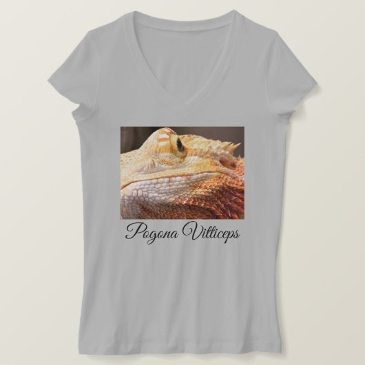 Pogona Vitteceps T - Shirt Bartdrachen Haustiere (Design vorne)
