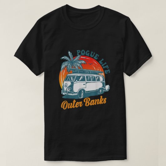 Pogue Life Outer Banks Retro Vintag T-Shirt (Design vorne)