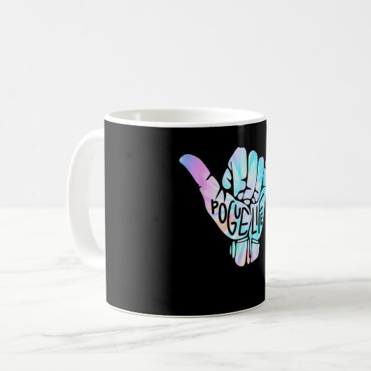 Pogue Life Shaka Hand Hang Loose Tie Dye Kaffeetasse (Vorderseite Links)
