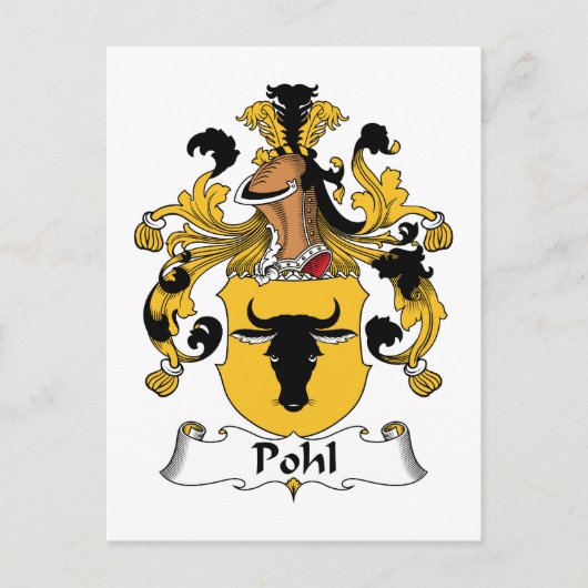 Pohl Familienwappen Postkarte (Vorderseite)