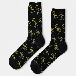 Poi drehender Stickman Socken