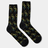 Poi drehender Stickman Socken (Rechts)