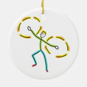 Poi Spinning Stickman Keramik Ornament (Hinten)