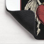 Poigne amerikanische Soldatin Tattered Hearts Mousepad (Ecke)